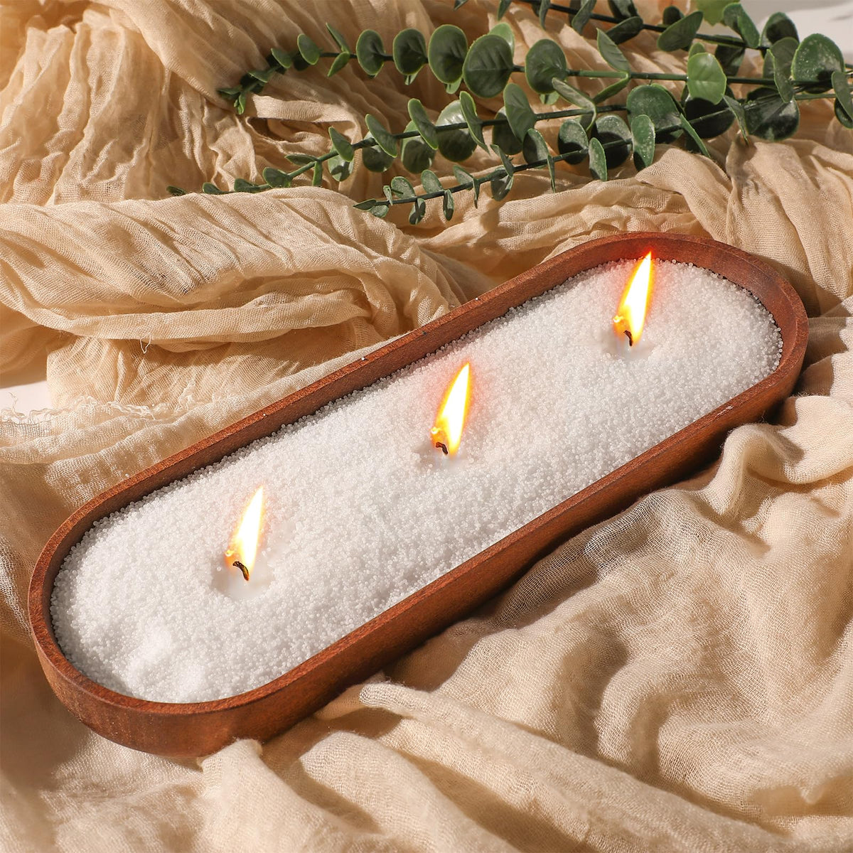 MTLEE Pearled Candle 2.2 Lb/35oz Mother's Day Mom Gifts Scented Sand Candle Kit Include 50 Wicks, Bow Gift Box, Spoon Reusable Pearled Wax for DIY Home Kit(Lavender)