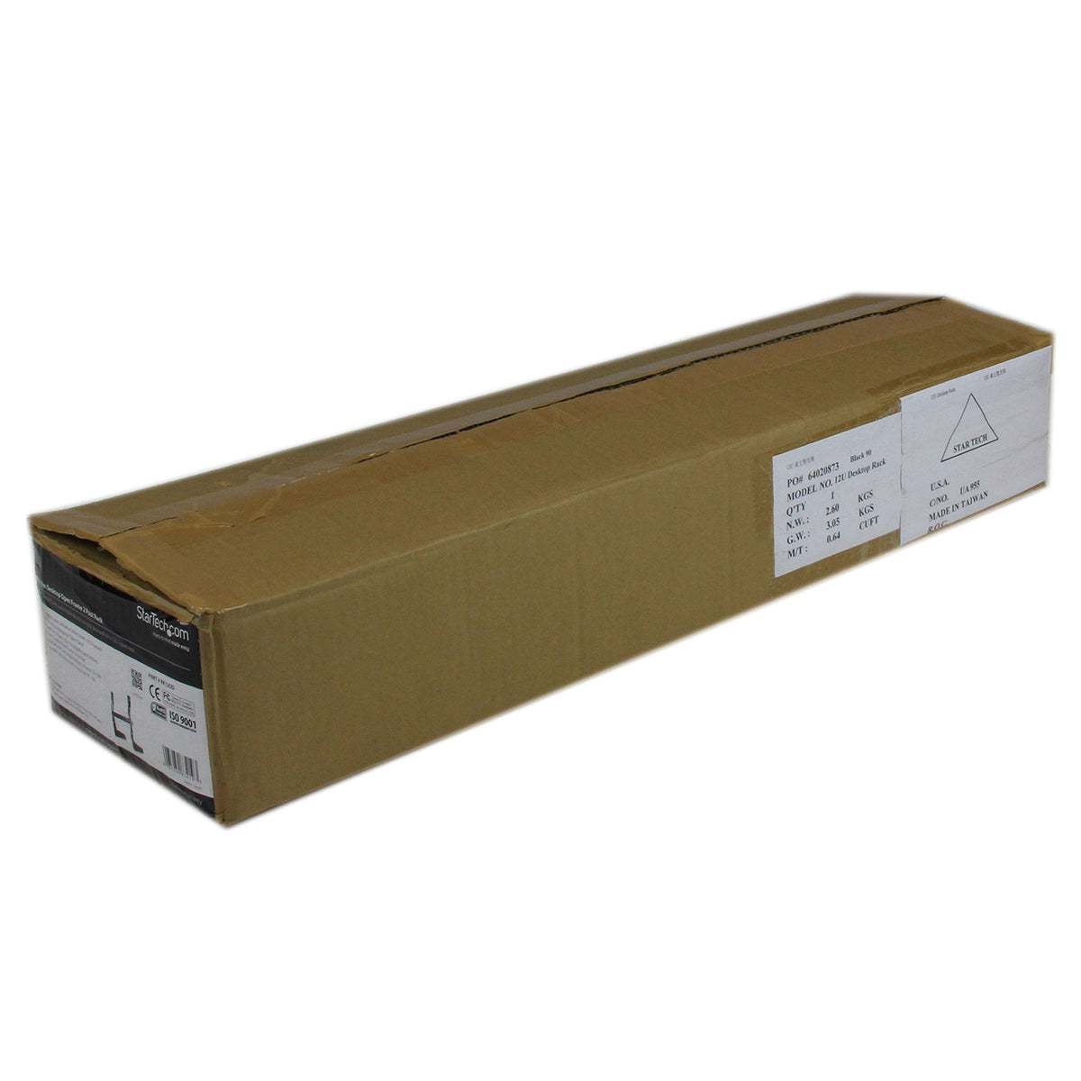 StarTech.com 12U Open Frame Server Rack - 19" 2 Post Network Rack – Free Standing Audio Video & IT Equipment (RK12OD)