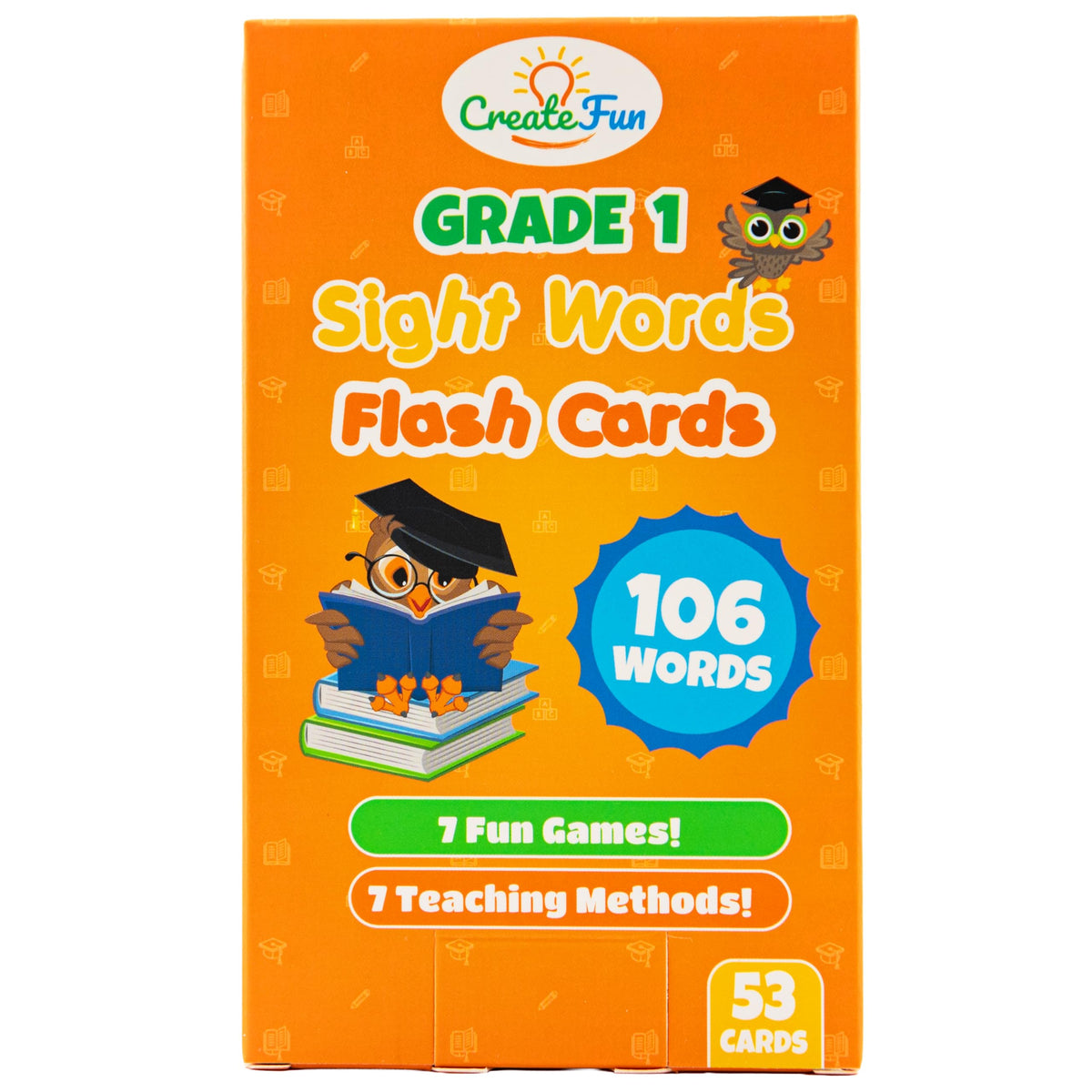 106 Sight Words Flash Cards 1st Grade for Kids Ages 5-6, Dolch & Fry Sight Word Reading Games, Learning Activities for Kids with 7 Educational Game Ideas