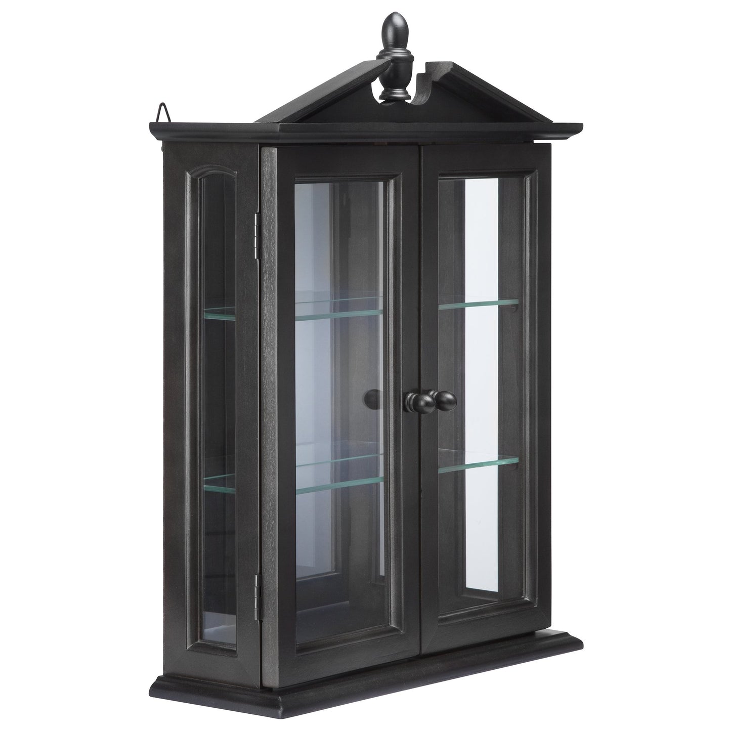 Design Toscano Amesbury Manor Wall Curio Cabinet, Ebony Black