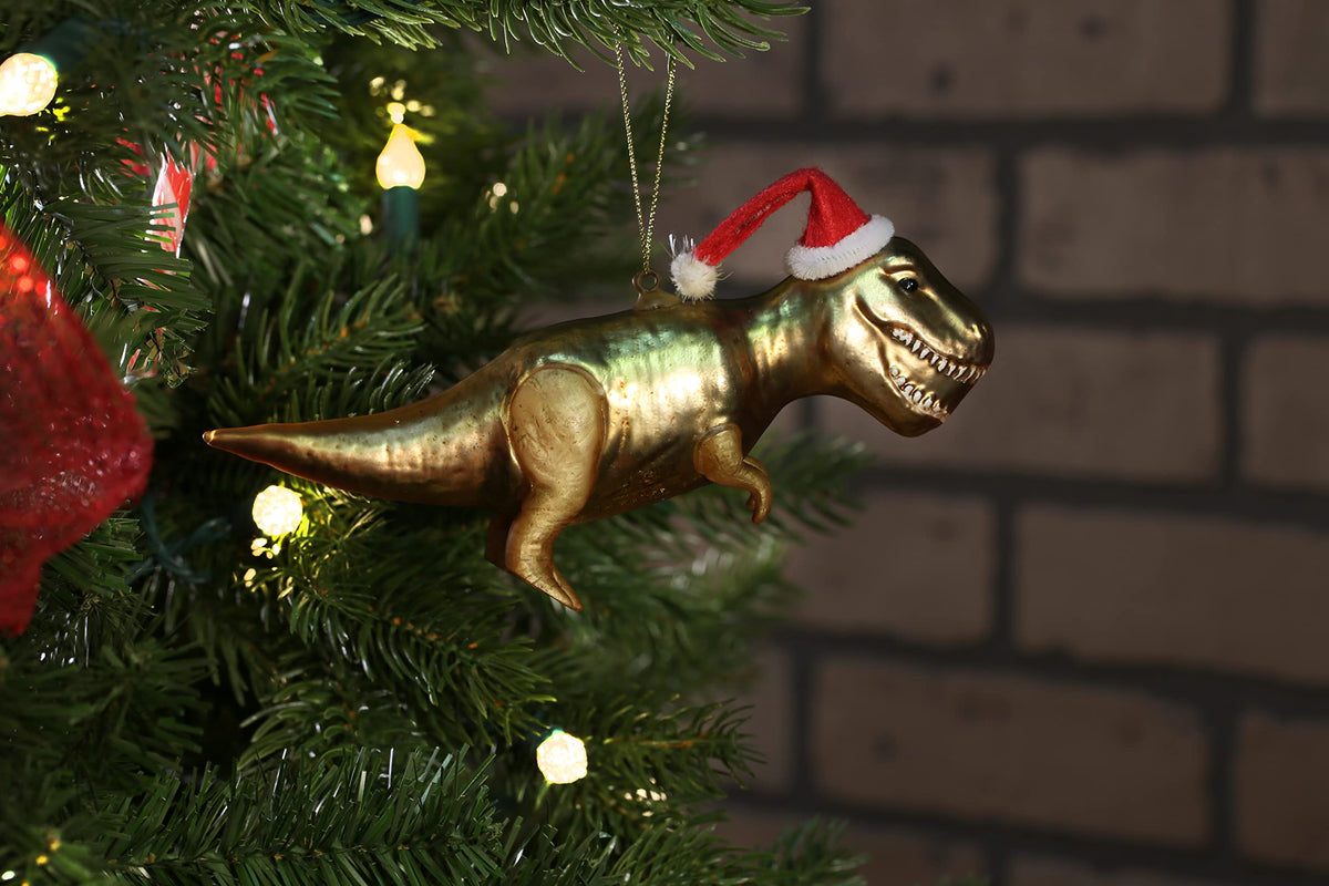 North Star Christmas | T-Rex Glass Ornament | Christmas Collection
