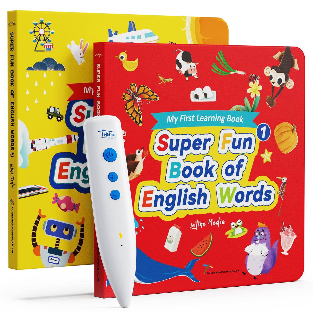 TEKFUN Talking Pen Books Sets, Interactive Audio Sound Books Kids Learning Electronic Toys for Boys Girls, Autism Sensory Games, Early Educational Gifts Birthday Gifts for Toddlers Kids Age 2 3 4 5