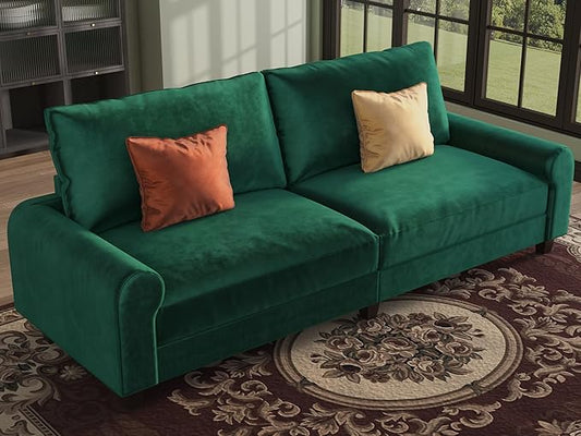 EASE MOOSE 70.6" Velvet Loveseat Sofa, Soft Deep Seat Couches