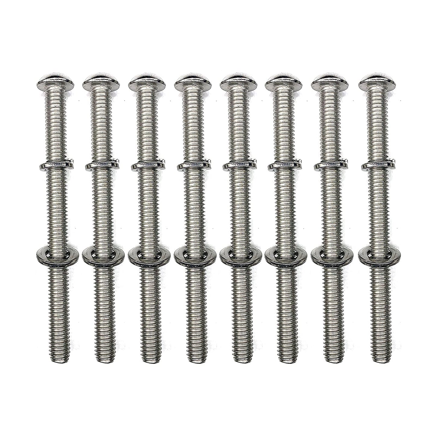 Universal Headboard & Footboard Hardware Kit - 304 Stainless Steel Nuts & Bolts for Bed Frame, Headboard & Footboard（The Total Length of The Bolt is 3 inches）