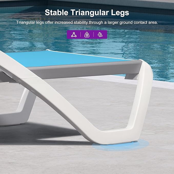 PURPLE LEAF Patio Chaise Lounge Chair