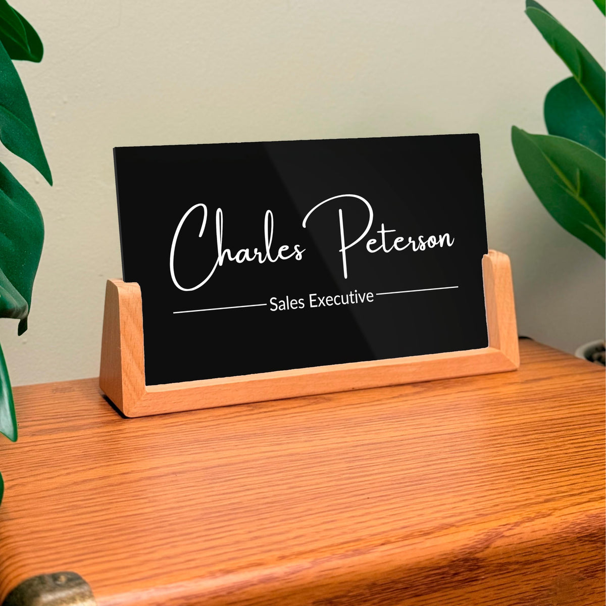 Personalized Business Gift Desk Name Plate - Office Gift for Coworker, Boss, or Manager Custom LED Name Plate Office Decor for Women or Men, Valentines Day