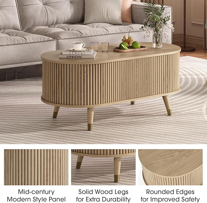 42.5" Oval Lift Top Coffee Table