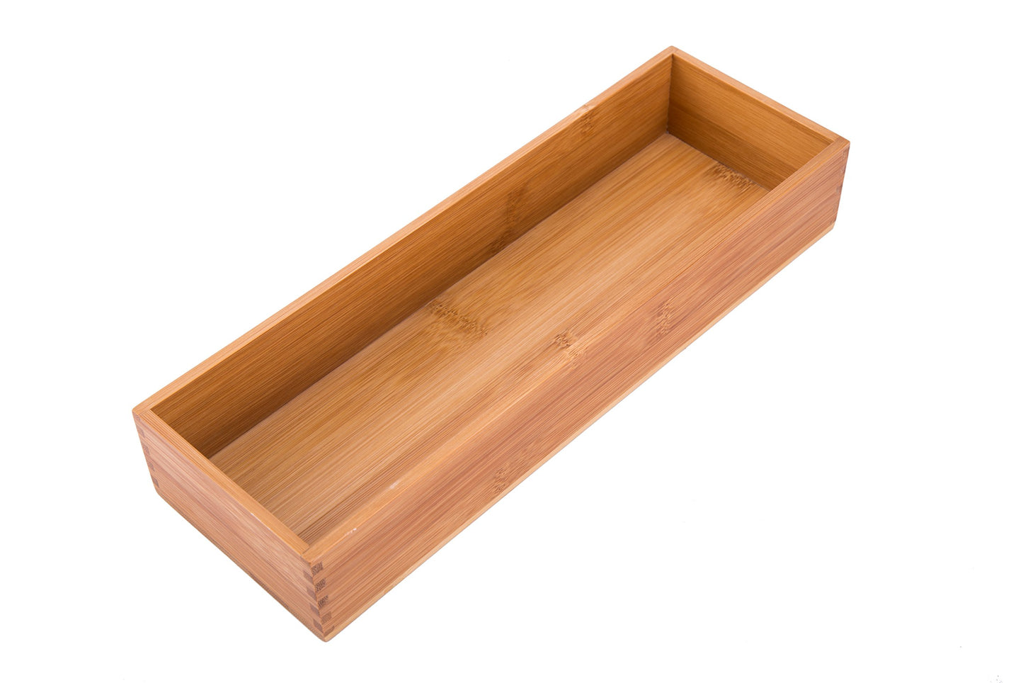 Sansnow Bamboo Drawer Oragnizer Box, Kitchen Seasoning Organizer Tray, Tableware Knife Fork Organizer Box, Home Drawer Sorting Box, Bamboo 12"*4"