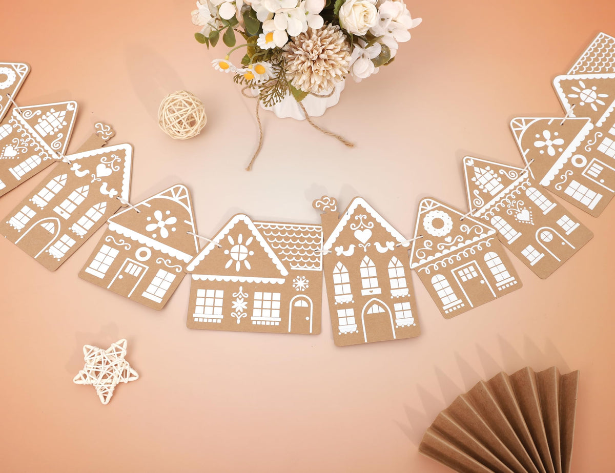 Christmas Decorations,Christmas Gingerbread House Hanging Banner