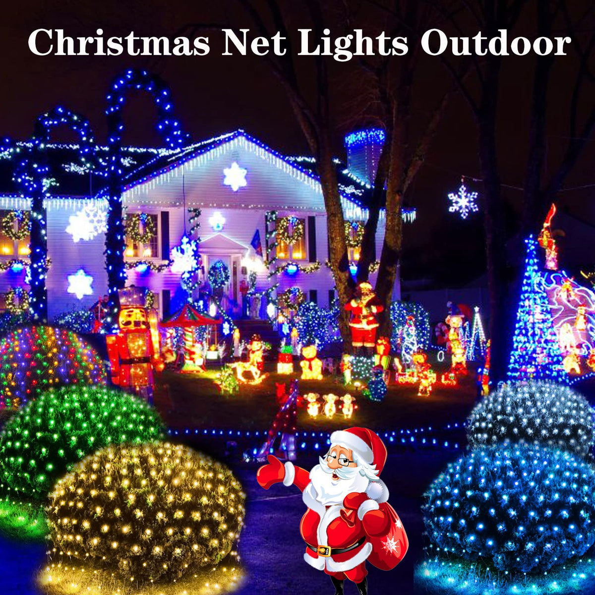 OYCBUZO 360LED Green Net Lights Outdoor, 21ft x 5ft 8 Modes Connectable Mesh Lights St Patricks Day Decor, Waterproof Outdoor Bush Christmas Light Plug in for Xmas Tree Holiday Party Patio Garden