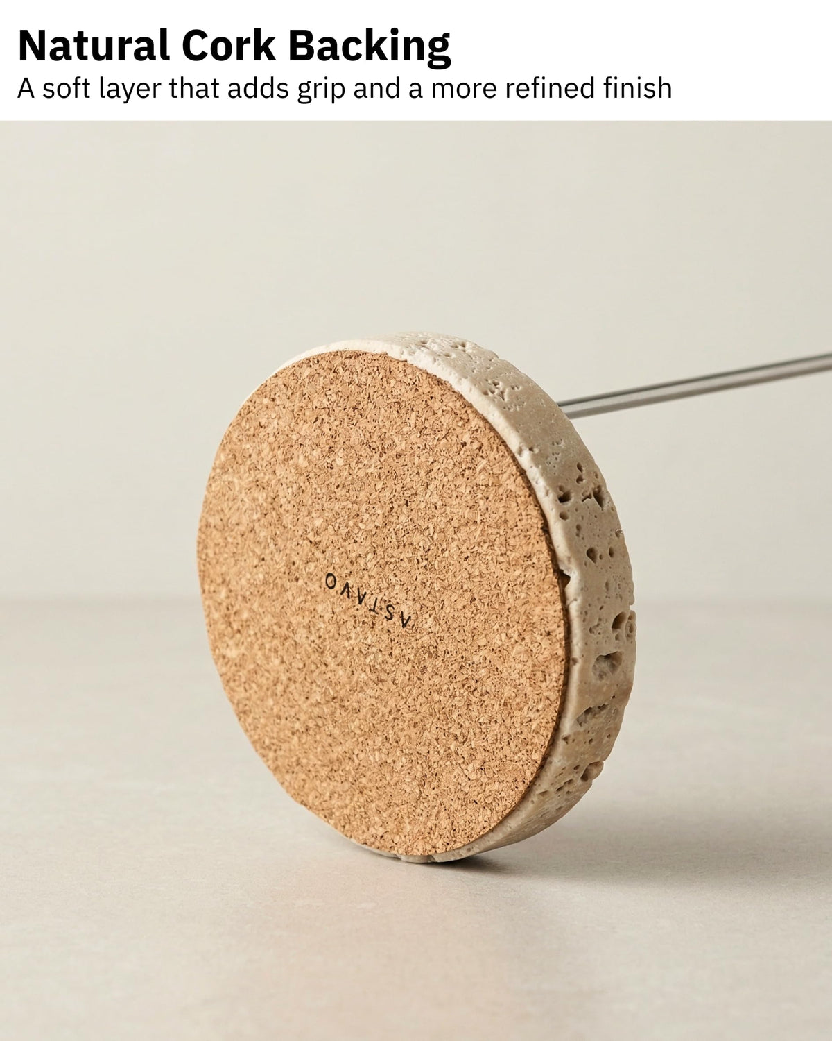 Astavostone Travertine Incense Holder for Sticks, 10.2" Upside Down Incense Burner with Aluminum Clip, Natural Stone Ash Catcher, Wabi Sabi Home Decor for Meditation, Yoga, Spa Room