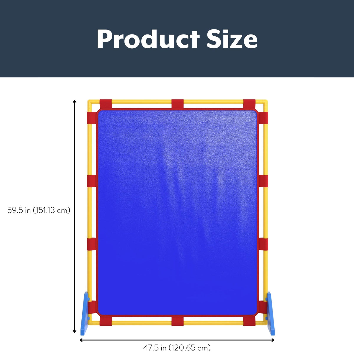 Children's Factory Big Screen PlayPanel - Set of 8, Kids Room Divider, Classroom Privacy Screen, Cantilever Feet Included, Blue