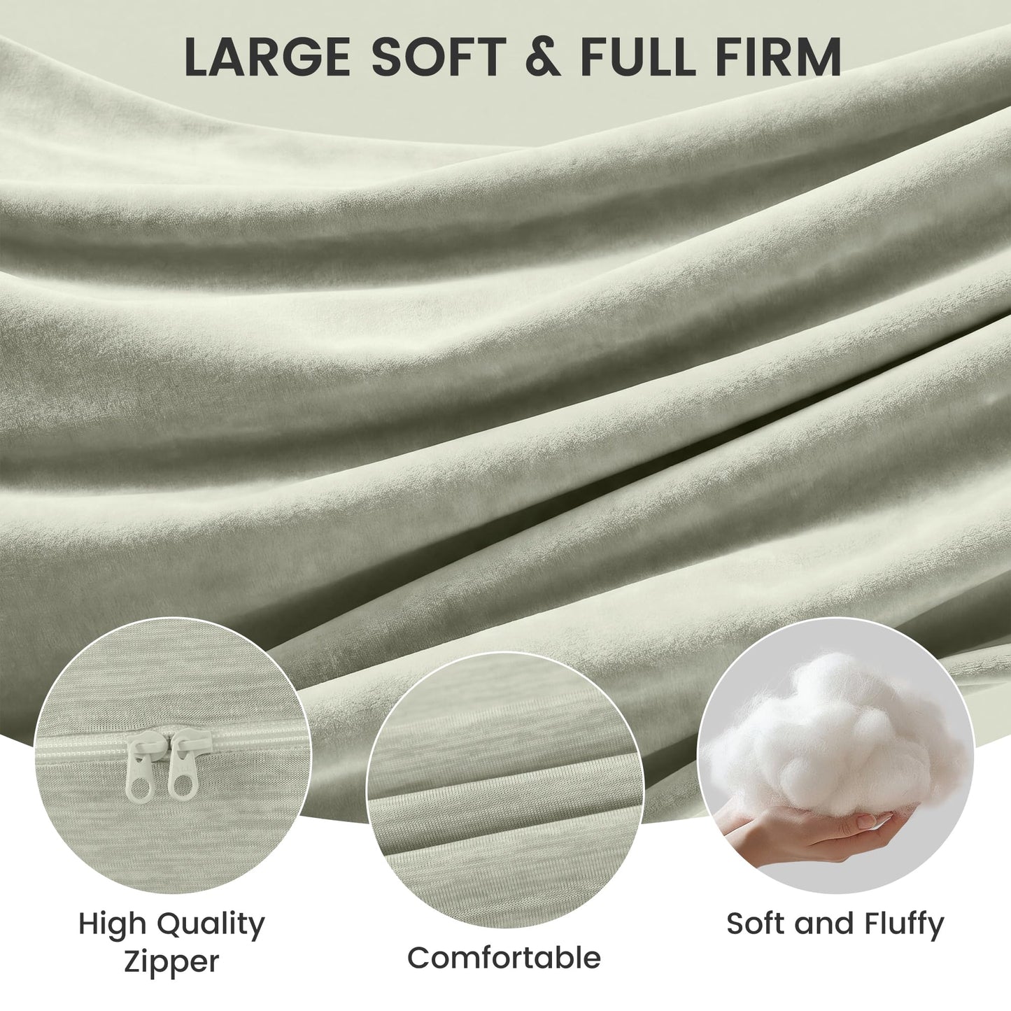 Jcickt Pregnancy Pillow for Sleeping,59 inch Maternity Pillow with Removable Washable Cover,J-Shaped Cooling Full Body Pregnant Pillow -Support for Backs,Legs, Belly, HIPS, Improve Sleep -Pea Green