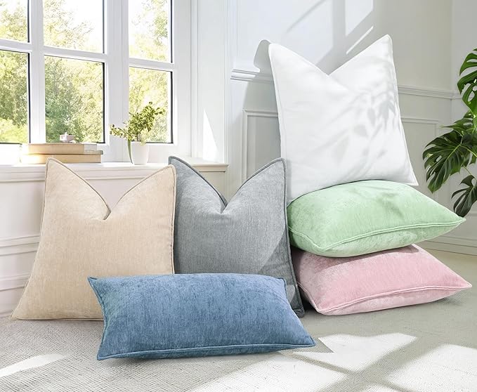decorUhome Summer Couch Throw Pillow Covers 16x16 Set of 2, Decorative Soft