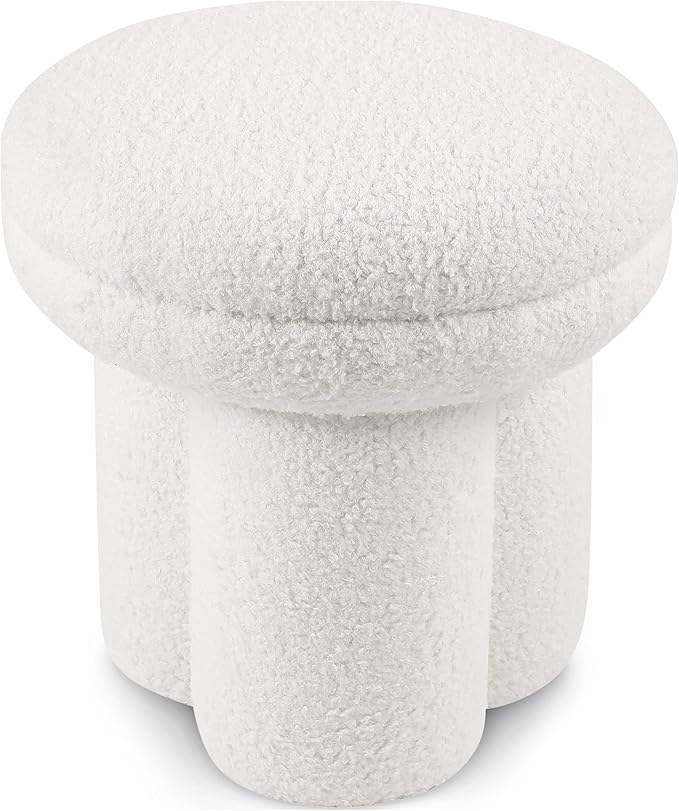Furniture of America Rami Modern 18-inch Mushroom-Shape Upholstered Ottoman