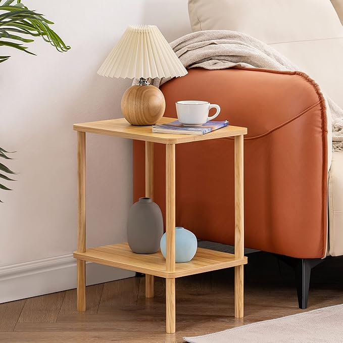 Apicizon 2 Tier End Table Set of 2, Small Side Table