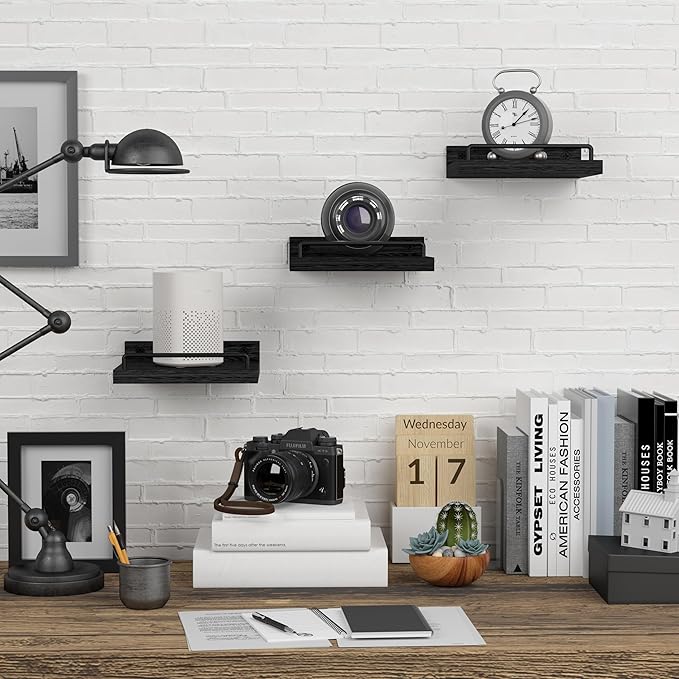 RYOFOBETTO Small Floating Shelf, 6 X 6 Inches Farmhouse Wall Shelves