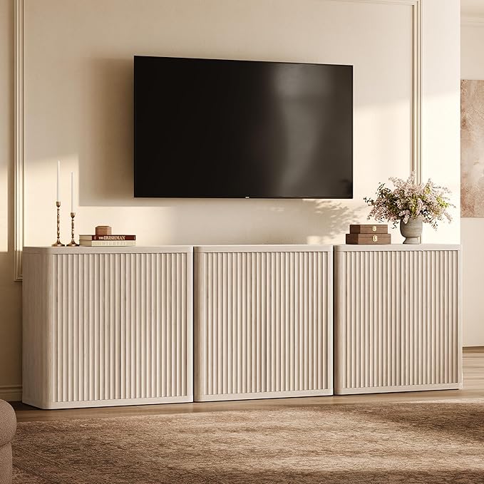 SICOTAS Buffet Cabinet with Storage 34.6" Sideboard Accent Modern Credenza with