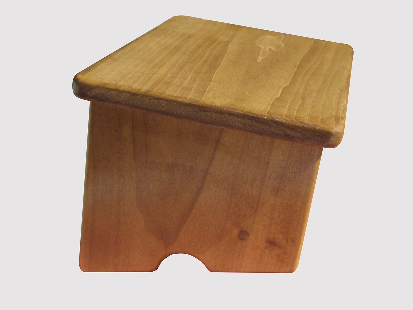 KR Ideas Nursing Foot Stool 6" Tall Poplar Wood (Made in The USA) (Maple Stain)