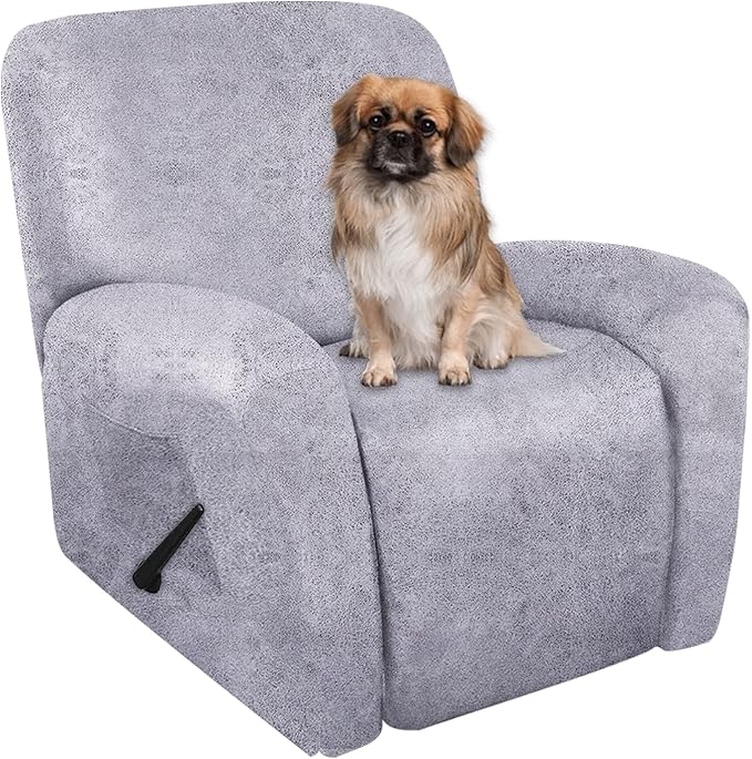 ANARACHON Recliner Chair Covers Leather Like, 4 Pieces Recliner Cover