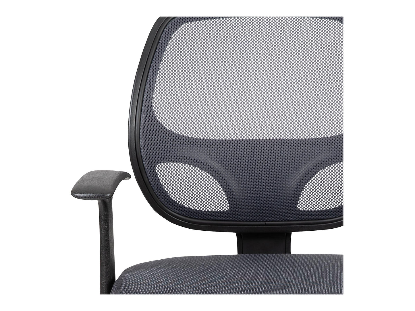 Flash Furniture Flash Fundamentals Mid-Back Gray Mesh Swivel Ergonomic Task Office Chair with Arms