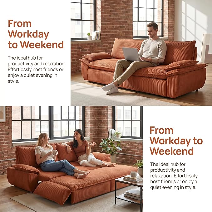 73.2" Sofa Bed Queen, 3-in-1 Pull Out Sofa Bed