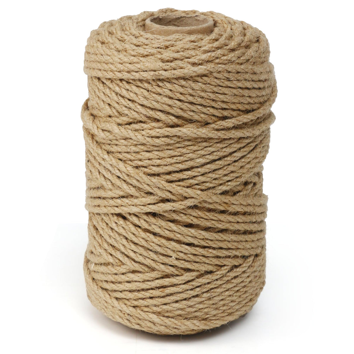 Jute Twine String,328 Feet 5mm Natural Jute Rope,3ply Thin Ribbon Hemp Twine for Gift Wrapping Craft Plant Garden Christmas Handmade Arts Decoration Packing String Home Decor