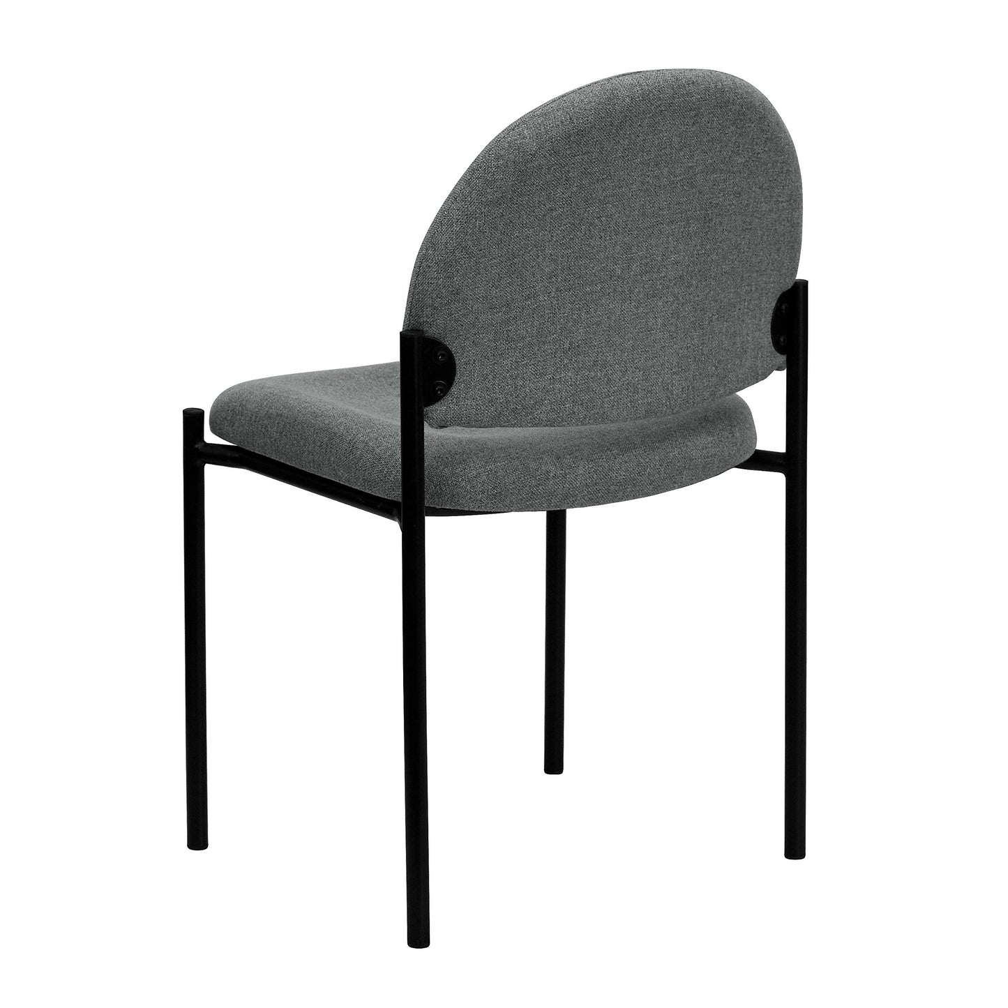 Flash Furniture Tania Comfort Gray Fabric Stackable Steel Side Reception Chair