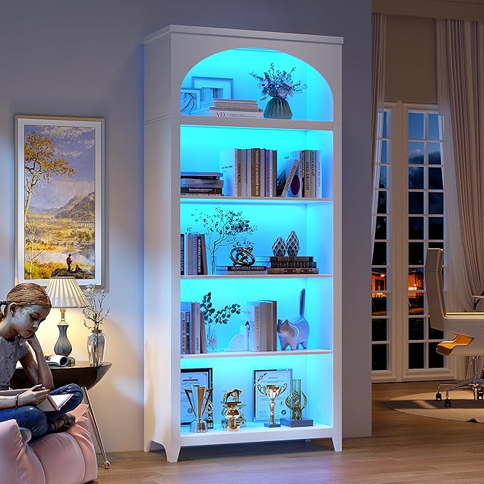 Dystler 5-Tier Arched Bookshelf