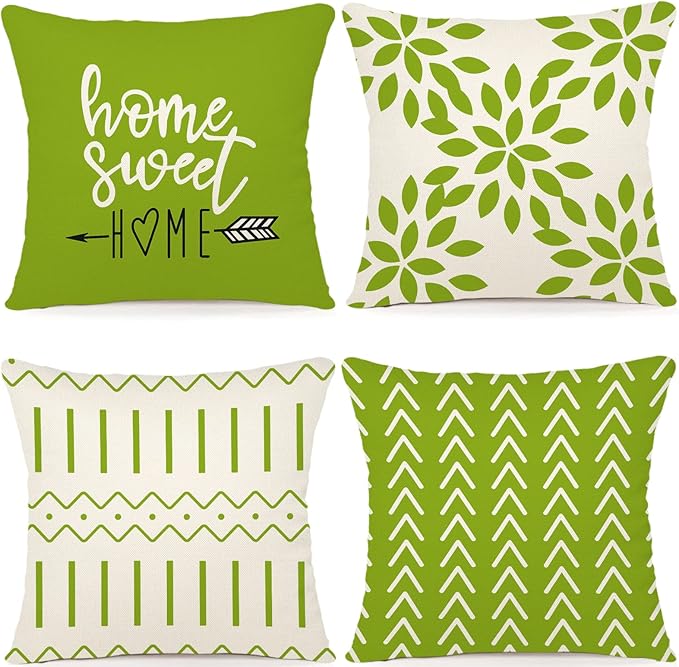 YCOLL Pillow Covers 16x16 Set of 4, Modern Sofa Throw Pillow Cover, Decorative