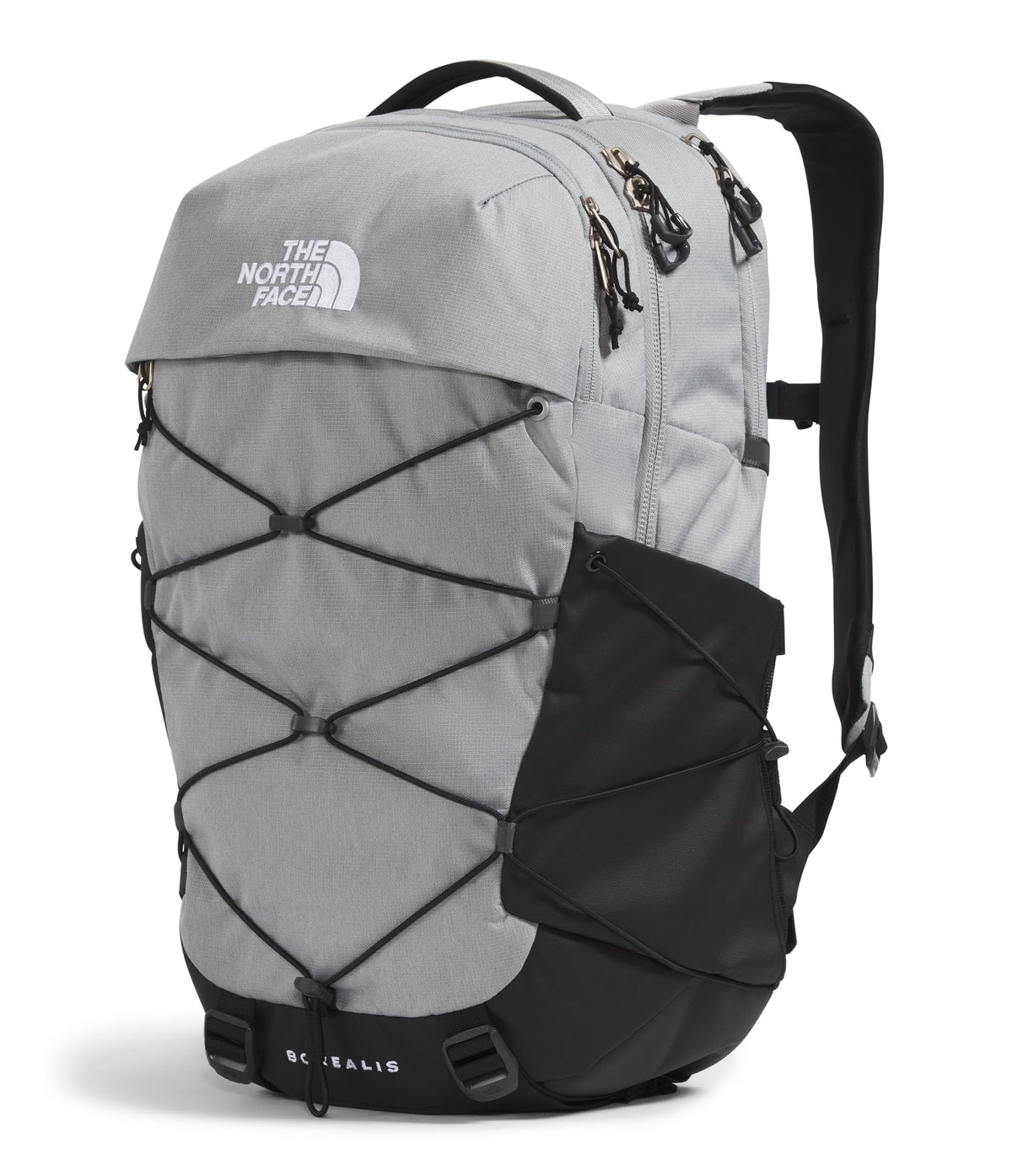 The North Face Borealis Commuter Laptop Backpack - Water Repellent, Laptop Sleeve, Large Main Compartment, Meld Grey Dark Heather/TNF Black-NPF, One Size