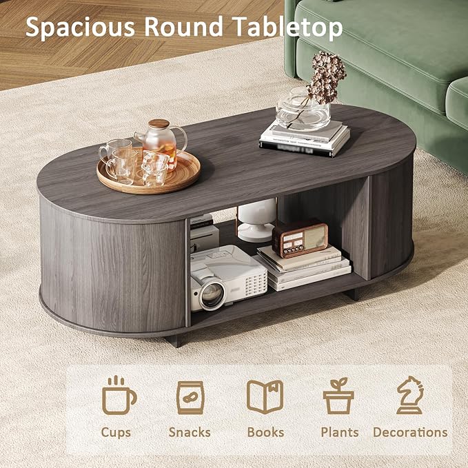Coffee Table and TV Stand Set of 2, 76.4'' Modern TV Console, Entertainment