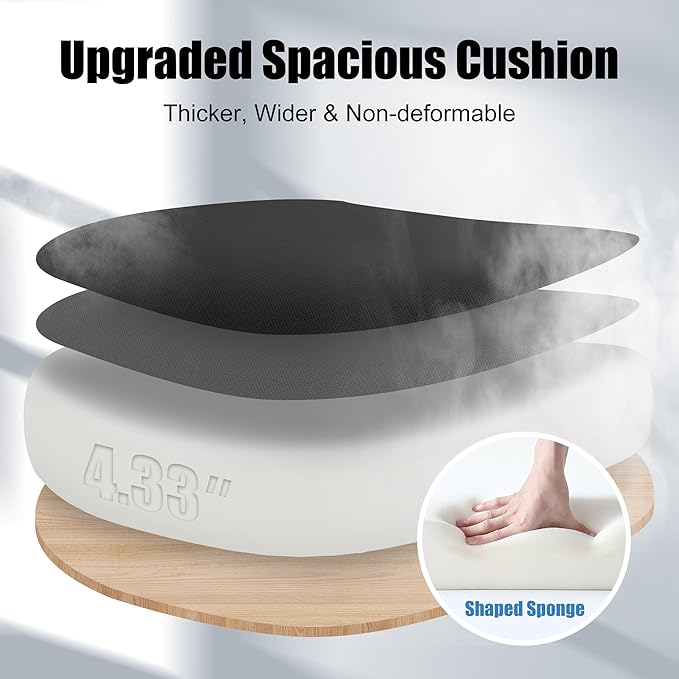 Ergonomic Office Chair with Adjustable Lumbar Support, 3D Arms and Headrest