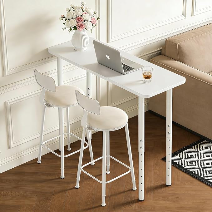 QLLY Adjustable Metal Table Leg, 24-40 inch, Home Office DIY Desk Leg,