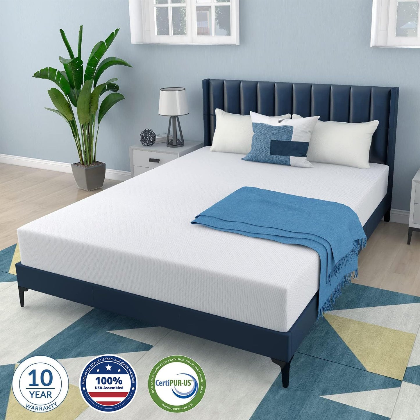MLILY Twin Mattress 6 Inch Memory Foam Mattress Twin Size in a Box for Bunk Bed Trundle Bed, Medium Firm, CertiPUR-US Certified