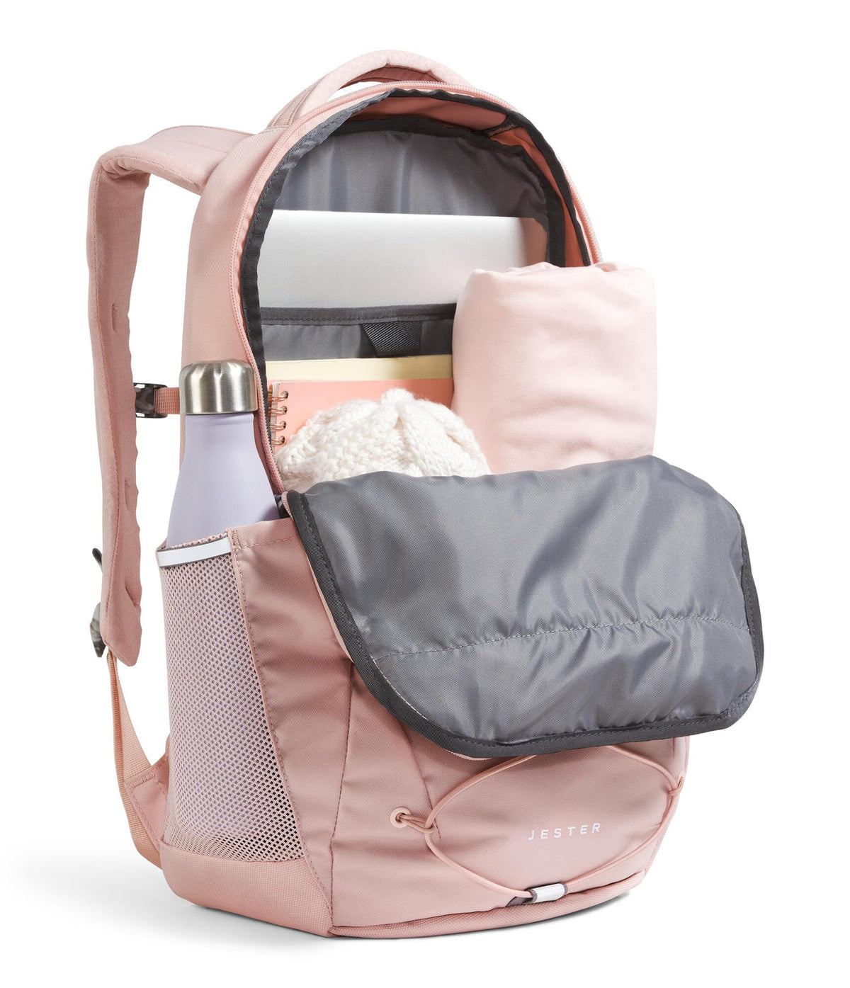 The North Face Women's Jester Everyday Laptop Backpack - Commuter Travel Bag, Laptop Sleeve, Water-Repellent, Pink Moss, One Size