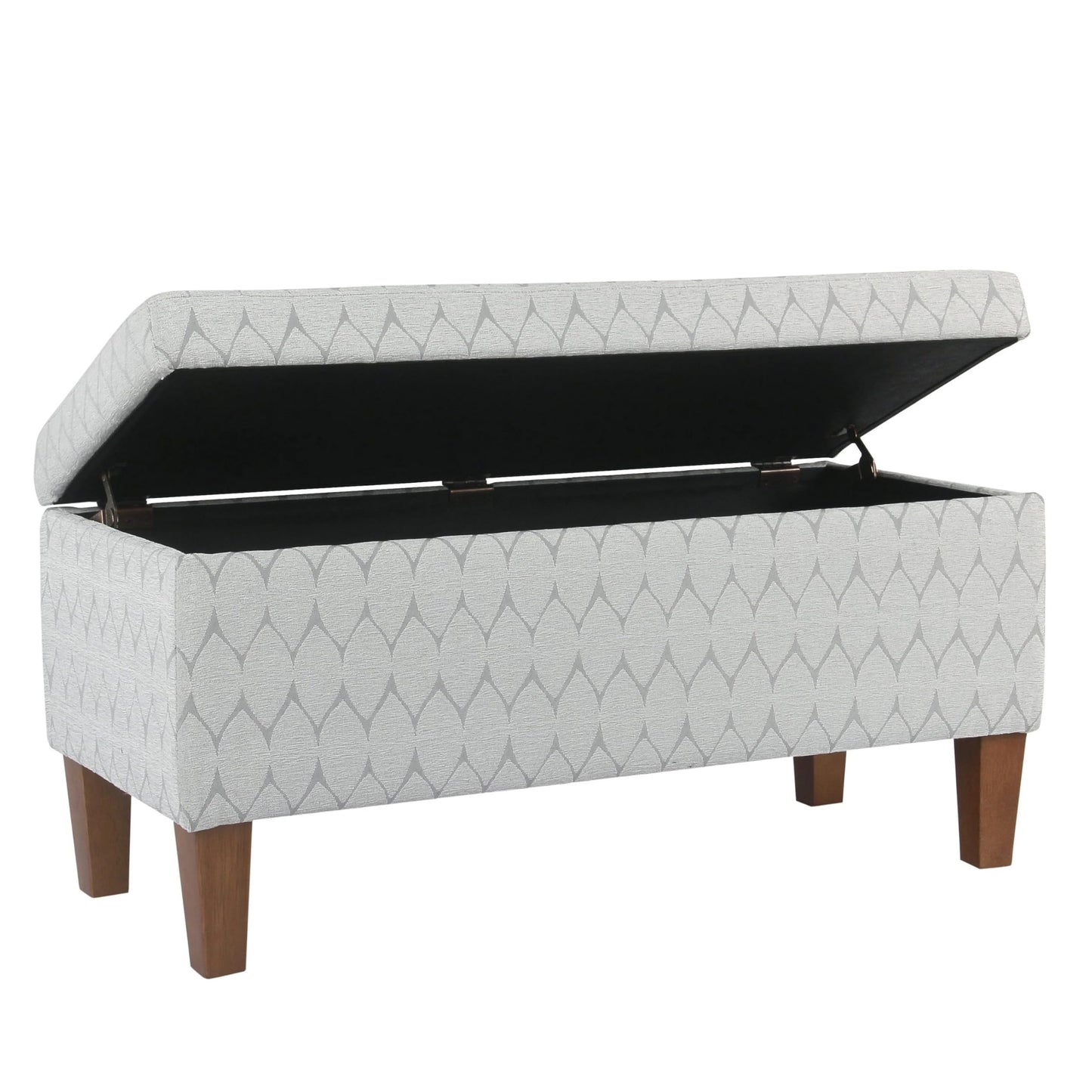 Kinfine 36" Geometric Storage Bench - Gray & Brown