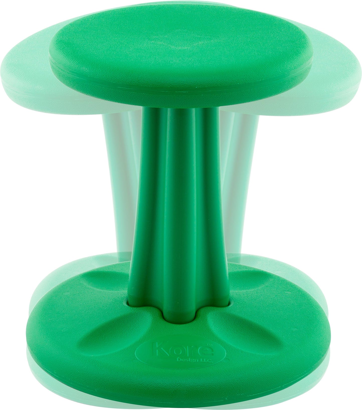 KORE Design Wobble Stool Chair, Girls + Boys Kid Desk Stools, Ergonomic Small Office Chairs, Flexible Seating for Active Child, ADD/ADHD, Classroom, School, Home, Kids (14in), Age 6-7 yrs, Green