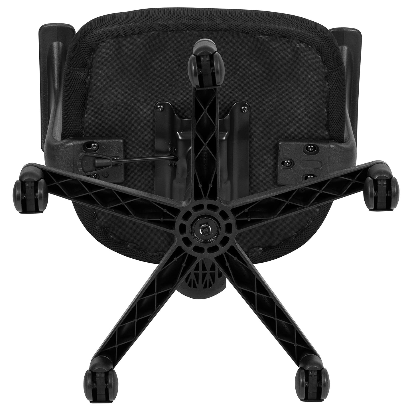 Flash Furniture Flash Fundamentals Mid-Back Black Mesh Swivel Ergonomic Task Office Chair with Arms