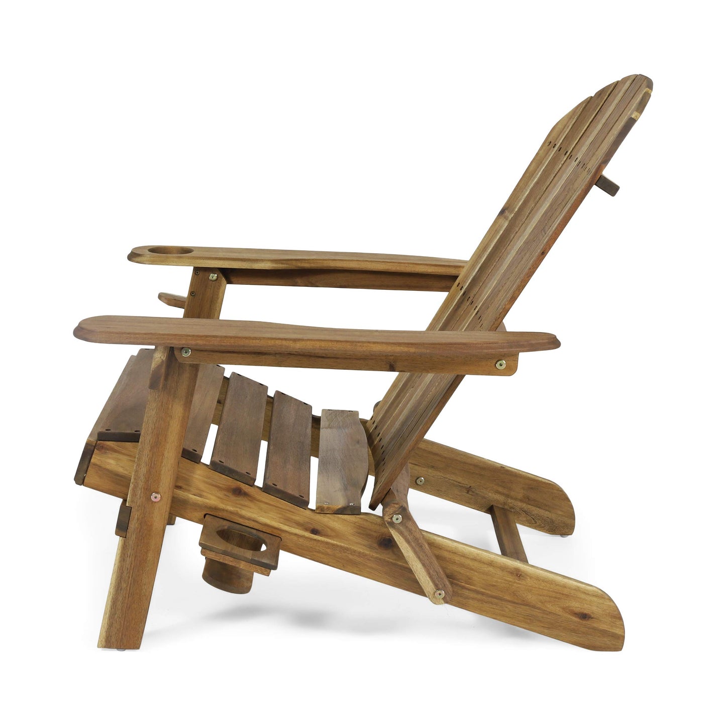 Christopher Knight Home Cynthia Outdoor Acacia Wood Folding Adirondack Chair, Natural