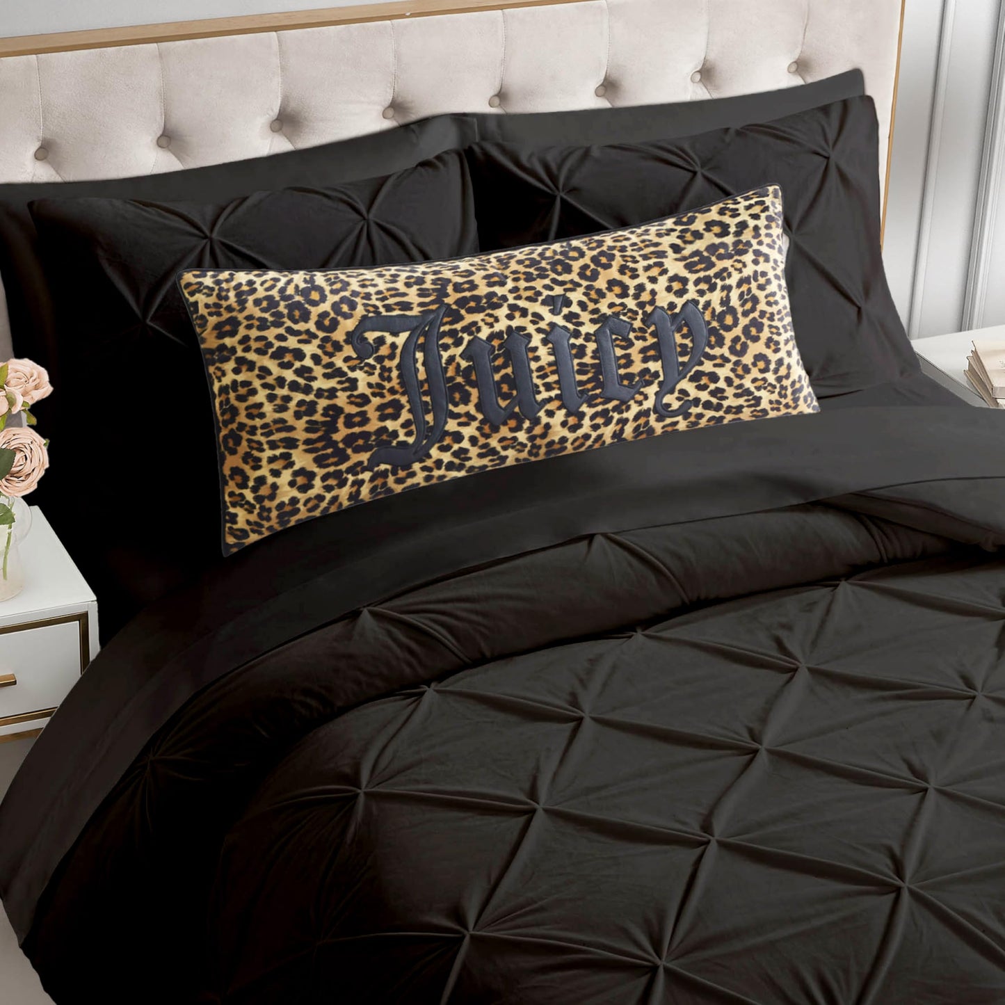 Juicy Couture Gothic Cheetah Plush Throw Blanket