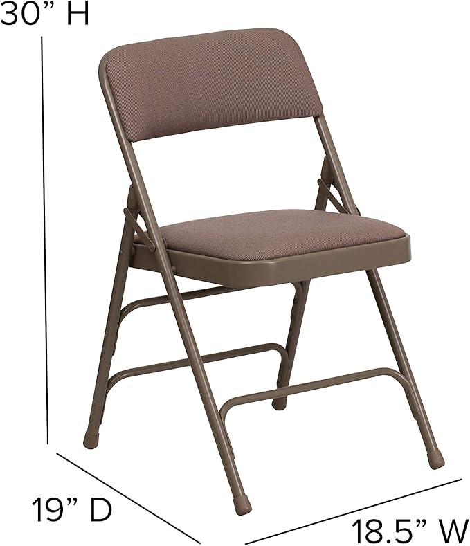 Flash Furniture 4 Pack HERCULES Series Curved Triple Braced & Double Hinged