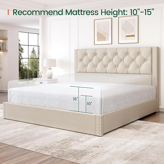 LARMACE Queen Size Bed Frame