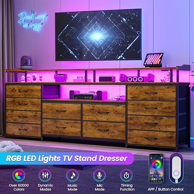 BTHFST 12 Drawers TV Stand Dresser