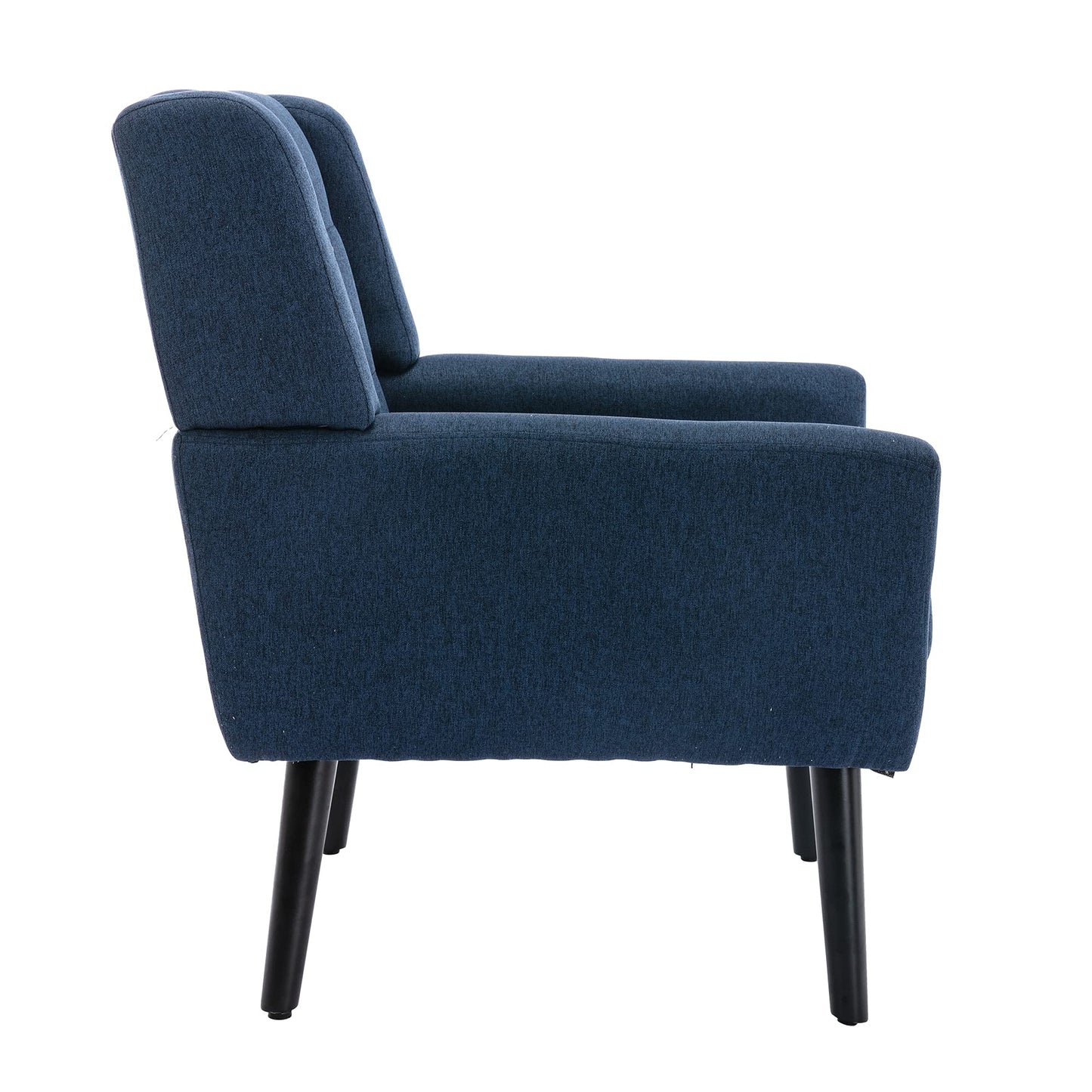 SPOFLYINN Armchair, Living Room Curved Back, Velvet Cushion, 250 Lbs Weight Capacity Ergonomics Accent Chair, Single Sofa for Bedroom 1 Upholstered 1 48.29 Blue 48.29 L-Shape