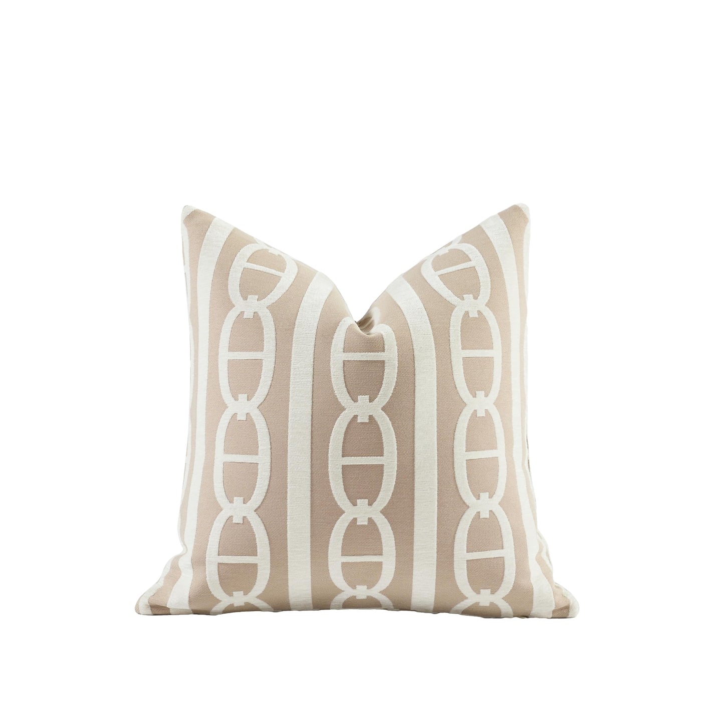 Croker Horse New 20x20'' inches Throw Pillow Cushion Covers - Pignose Horseshoe Beige Color Chenille Jacquard Embroidery Luxury Modern Style Couch Sofa Bed Pillow Cover for Living Room Bedroom