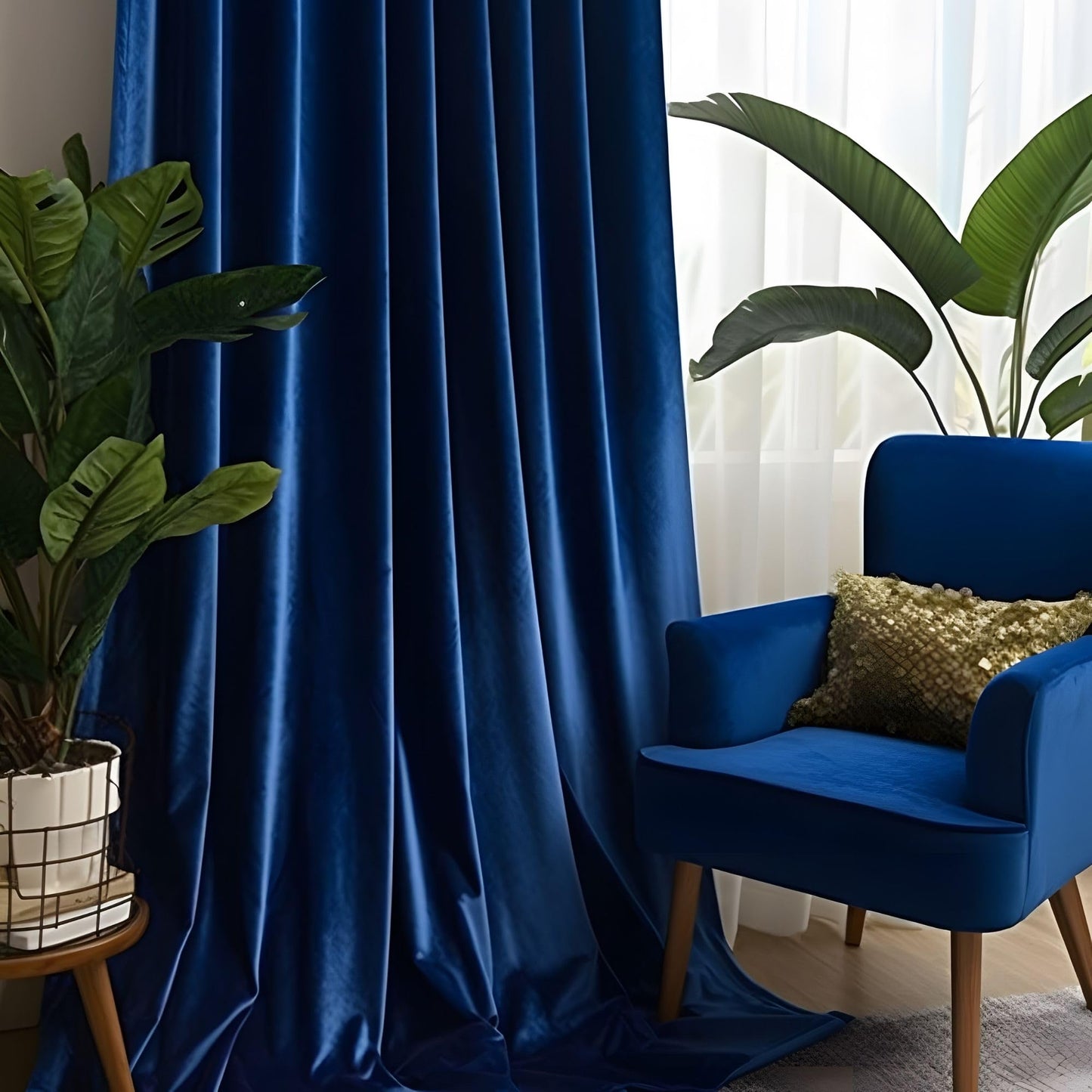 Aljctns Navy Blue Velvet Curtains 90 inches Long Luxury 85% Blackout Curtains for Bedroom Living Room,Thermal Insulated Super Soft Window Drapes Rod Pocket & Back Tab, 52" W x 90" L, 2 Panels