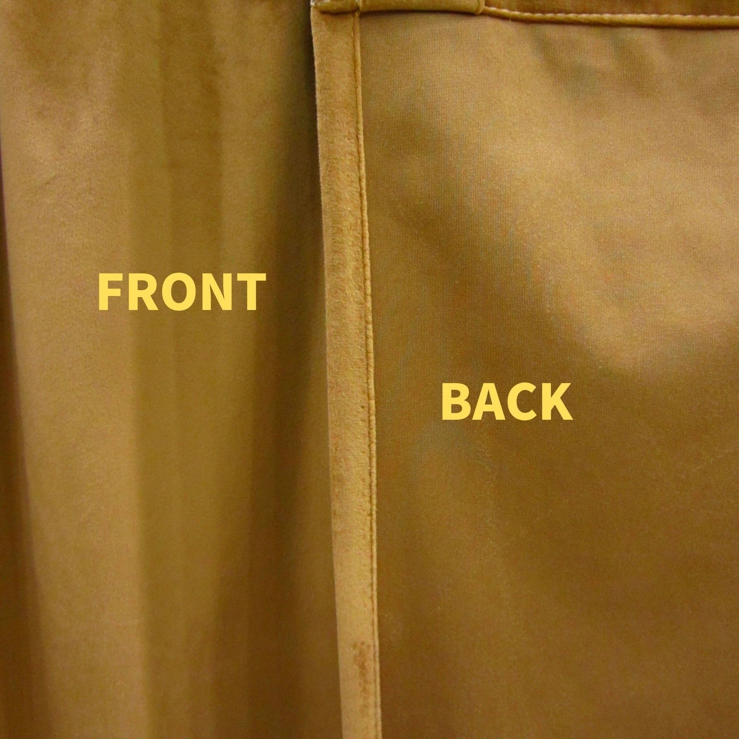 Aljctns Gold Brown Velvet Curtains for Living Room Luxury Room Darkening for Bedroom Living Room,Thermal Insulated Super Soft Window Drapes Rod Pocket & Back Tab, 52" W x 63" L, 2 Panels Set