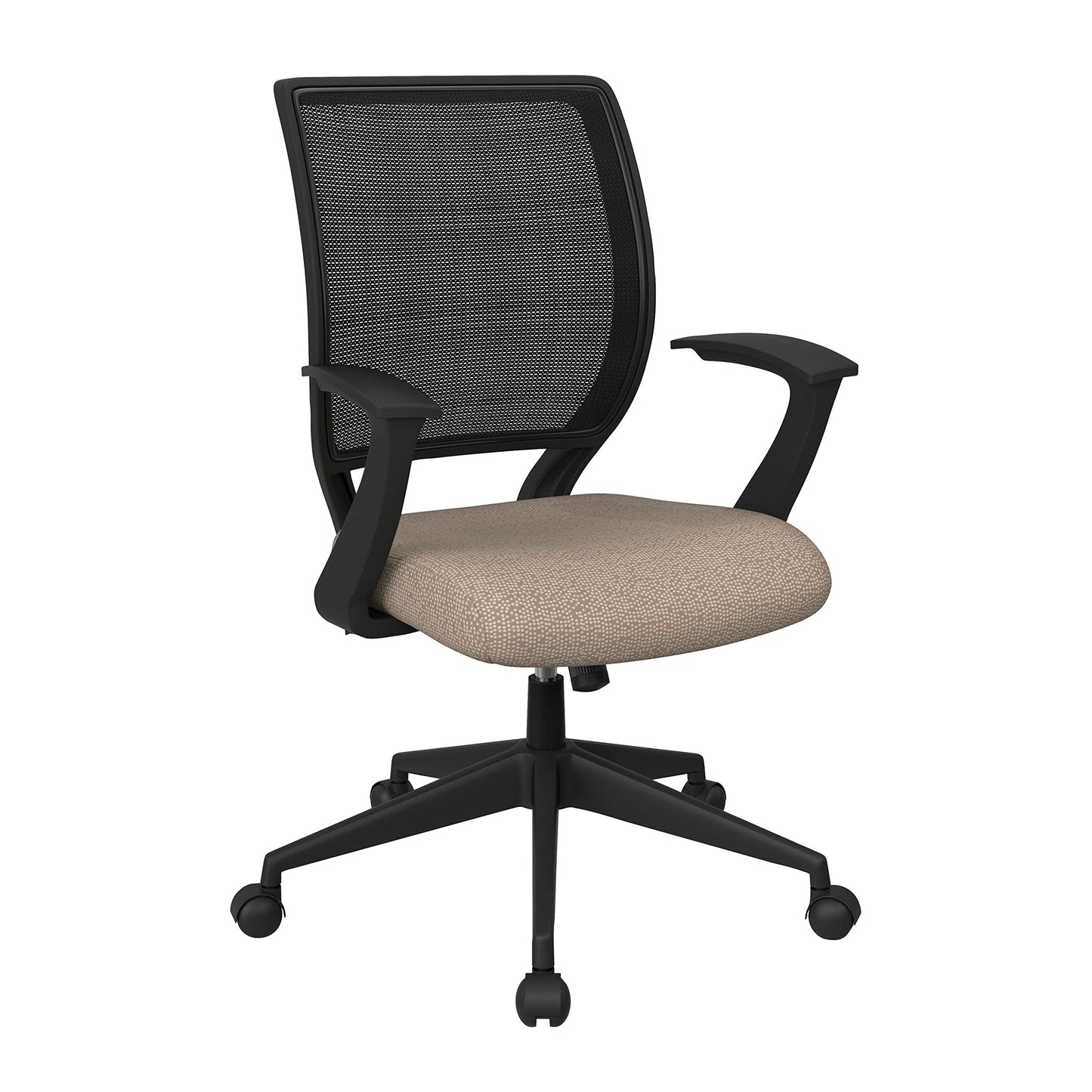 Office Star EM Series Screen Back Office Computer Task Chair with Lumbar Support and Designer T Arms, City Park Birch Fabric