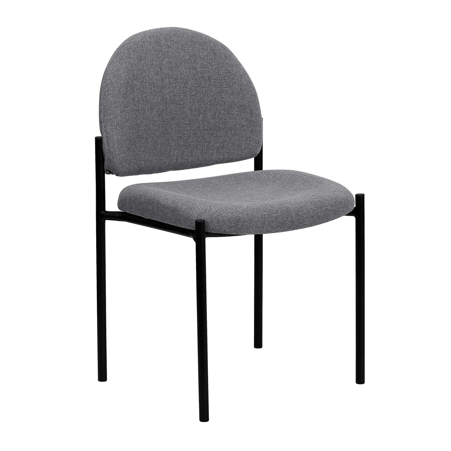 Flash Furniture Tania Comfort Gray Fabric Stackable Steel Side Reception Chair